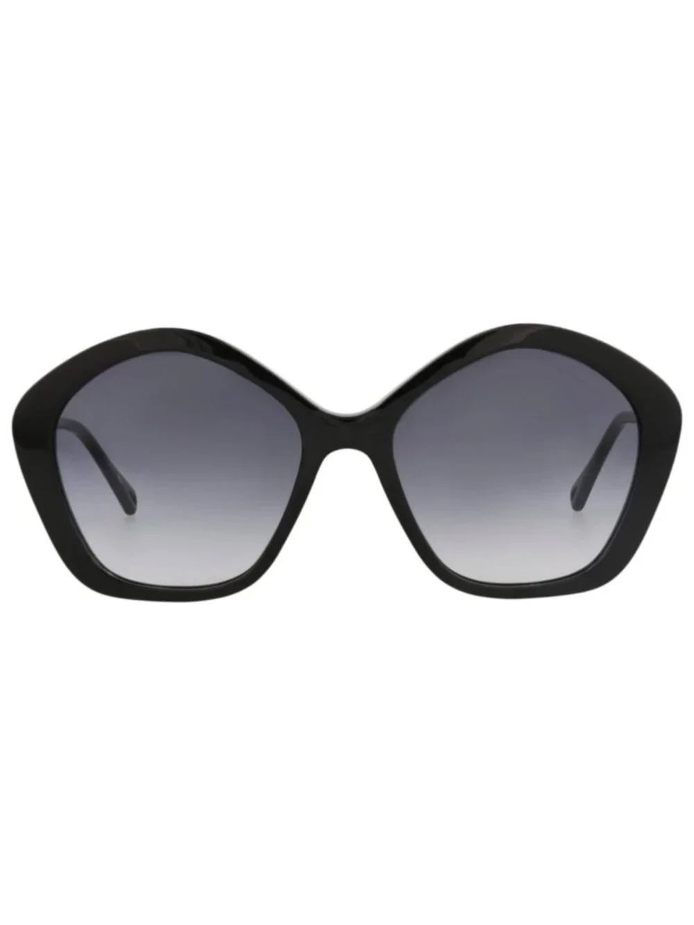 New Chloé Women's Sunglasses Round Oval Bio Acetate Frame Black Black Blue